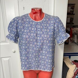 Anthropologie - DRA Eyelet top shirt blouse